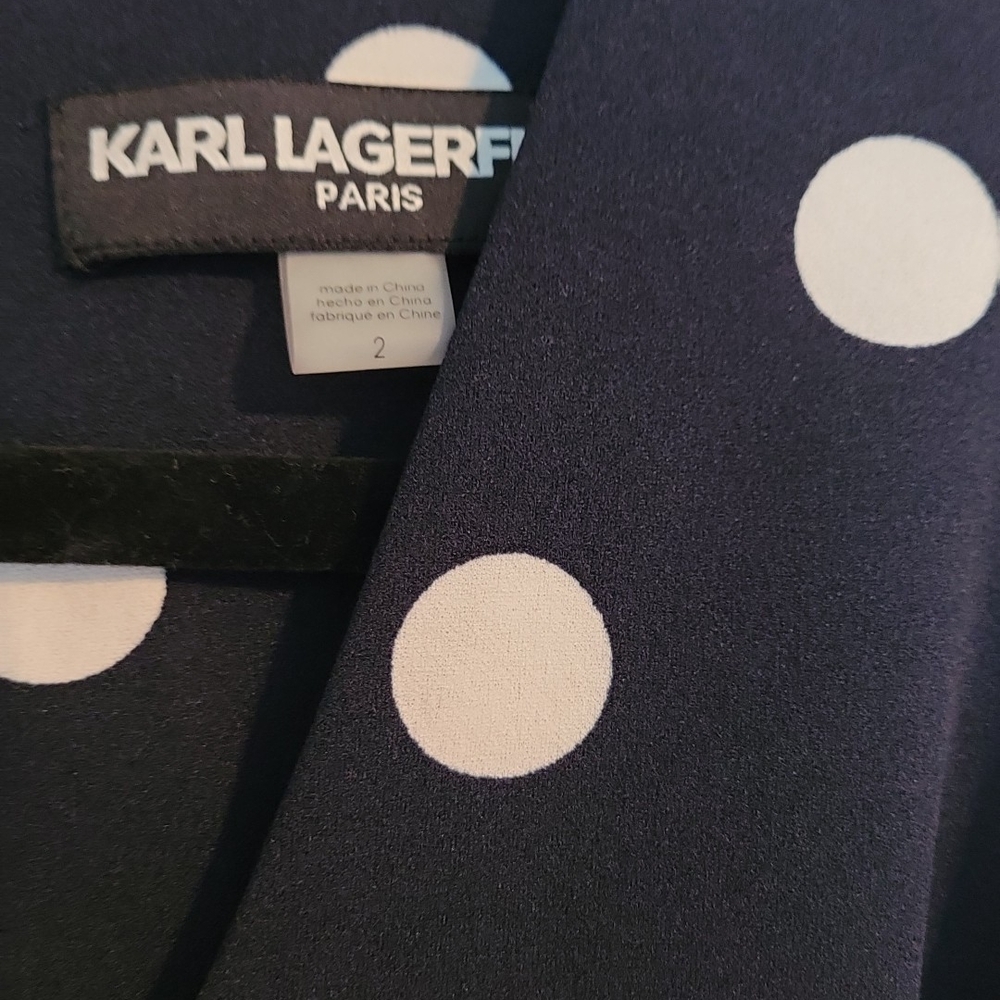 Karl Lagerfeld Dark Blue Blazer with White Dots